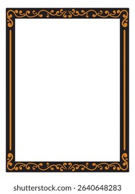 Party Decor Floral Refined Ornamental Border Decorative Vector
