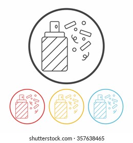 party decorate ribbon line icon