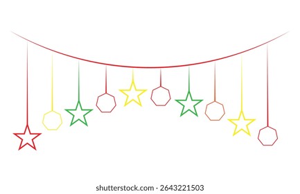 Celebración de Elementos de decoración de fiesta. Simbolizando el equilibrio, la celebración y la creatividad, el diseño fusiona la precisión geométrica con la maravilla cósmica. 