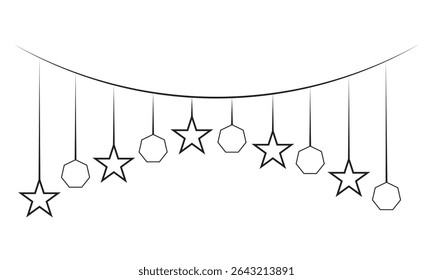 Party Decoration Elements. Ideal for festive designs, party decor concepts, children’s illustrations, or creative branding visuals.