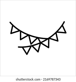 party decoration icon. paper garland icon. Vector illustration for your web mobile logo app UI design.
