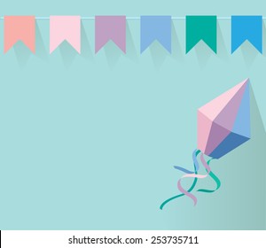 Party decoration vector. Bunting banners.