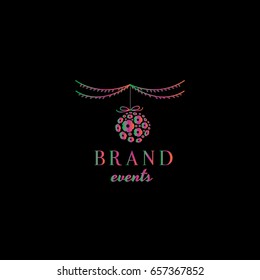 Party decoration vector logo