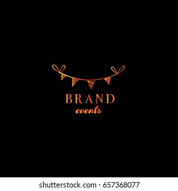 Party decoration vector logo