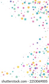Party Decoration Vector White Background Rain Template. Color Xmas Glow Banner. Dust Vector White Background Illustration. Celebrate Party Confetti Design.