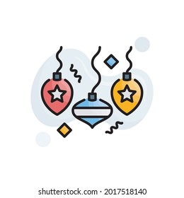 Party decorations vector filled outline icon style illustration. EPS 10 file 