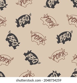 Fiesta con Delicious Pork Barbeque Vector Diseño Gráfico de Arte sin Maravillas puede ser utilizado para el diseño de fondo y de ropa