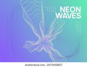 Party Design. Electronic Beat Invitation. Night Club Trance Template. Sound Flyer. Pink Techno Set. Festival Cover. Green Edm Background. Violet Party Design