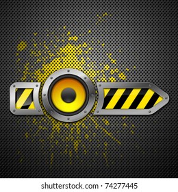 Party design element with speaker. Vector illustration