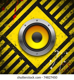 Party design element with speaker. Vector illustration