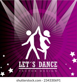Party design over pink background, vector illustration