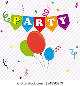 Party design over white background, vector illustration