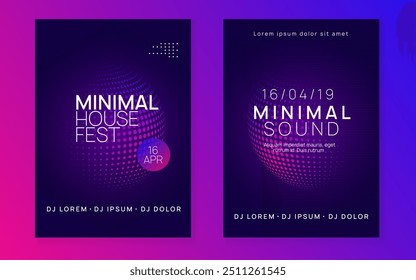 Party Design. Pink Music Background. Night Club Trance Element. Blue Sound Magazine. Edm Poster. Soundwave Audio Illustration. Electro Vector. Green Dj Magazine