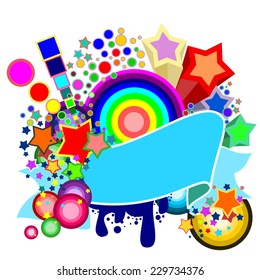 Party design template with place for text. vector