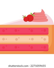 Party dessert appetizing finger food cake illustration, this treats will create a pleasant and delicious atmosphere, simple cute fun and elegant vector design.