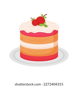 Party dessert cake set illustration, this treats will create a pleasant and delicious atmosphere, simple cute fun and elegant vector design.