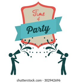 Party digital design, vector illustration eps 10