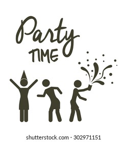 Party digital design, vector illustration eps 10