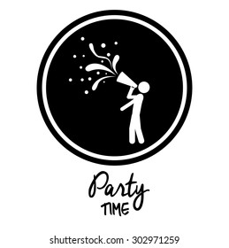 Party digital design, vector illustration eps 10