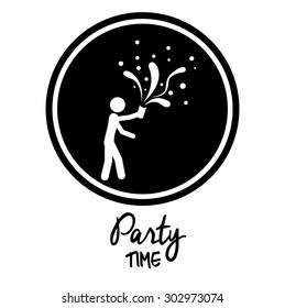 Party digital design, vector illustration eps 10