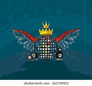 party, disco, music, design, vector illustration