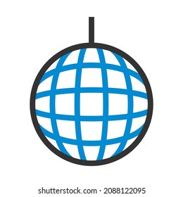 Party Disco Sphere Icon. Editable Bold Outline With Color Fill Design. Vector Illustration.