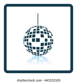 Party disco sphere icon. Shadow reflection design. Vector illustration.