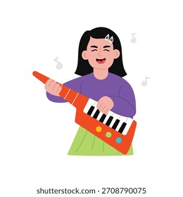 Party DJ vector sticker illustration.
