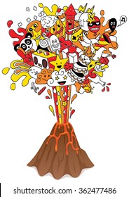 Party Doodle: Conceptual illustration with hand drawn party doodle.
