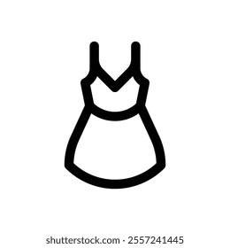 Party dress. Editable stroke vector icon.