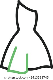 Imagen vectorial de icono de vestir de fiesta. Adecuado para aplicaciones web móviles y medios de impresión.