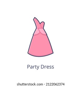 party dress icon in vector. logotype