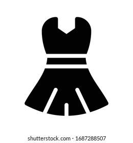 party dress vector glyph flat icon 