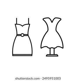 party dresses, party suits icon set, suitable for other important occasions, nym, editable stroke