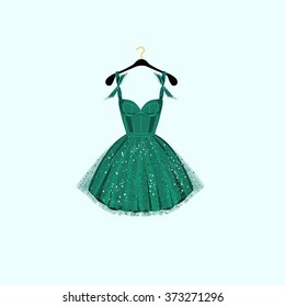 Party dress.Vector illustration