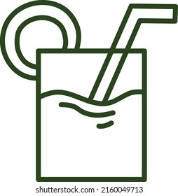 Party drink, illustration, vector on a white background.