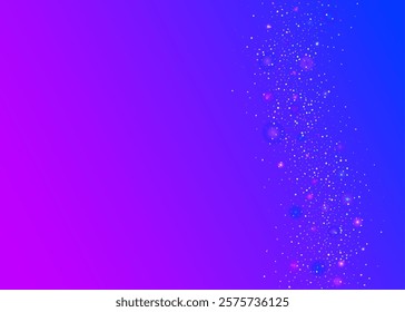 Party Effect. Purple Happy Paper. Light Pattern. Iridescent Confetti. Glare Isolated Cristals. Digital Poster. Falling Dust. Neon Burst. Blue Party Effect