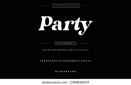 Banqueta superior superior y número de letra elegante del grupo. Diseños de moda mínimos con letras clásicas. Tipografía moderna de serif con el concepto de vintage decorativo regular. ilustración vectorial