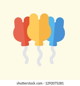 Party Element Flat Icon Vector Graphic Download Template Modern