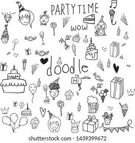  Party element. Hand drawing Doodle  doodle background vector