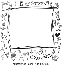  Party element. Hand drawing Doodle  doodle background vector