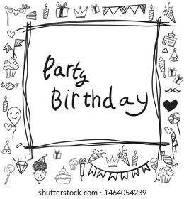  Party element. Hand drawing Doodle  doodle background vector