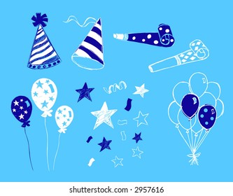 Party Elements Vector Illustration