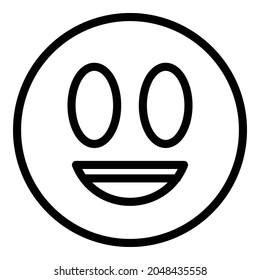 Party emoji icon. Outline party emoji vector icon for web design isolated on white background