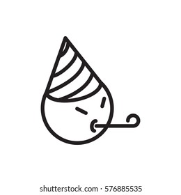 party emoticon icon illustration isolated vector sign symbol