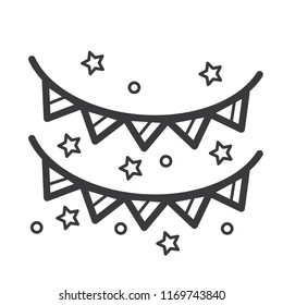 party event celebration line arts  icon vector template