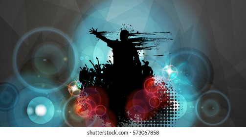 Party event, dancing people