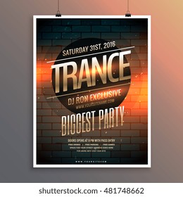 party event flyer template including venue and date