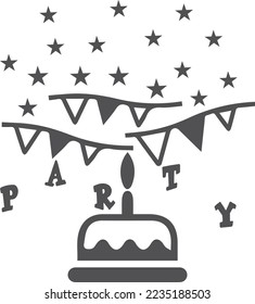 Party and event icon, celebration icon vector