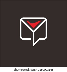 party event logo simple line message illustration for icon invite or holidays design idea